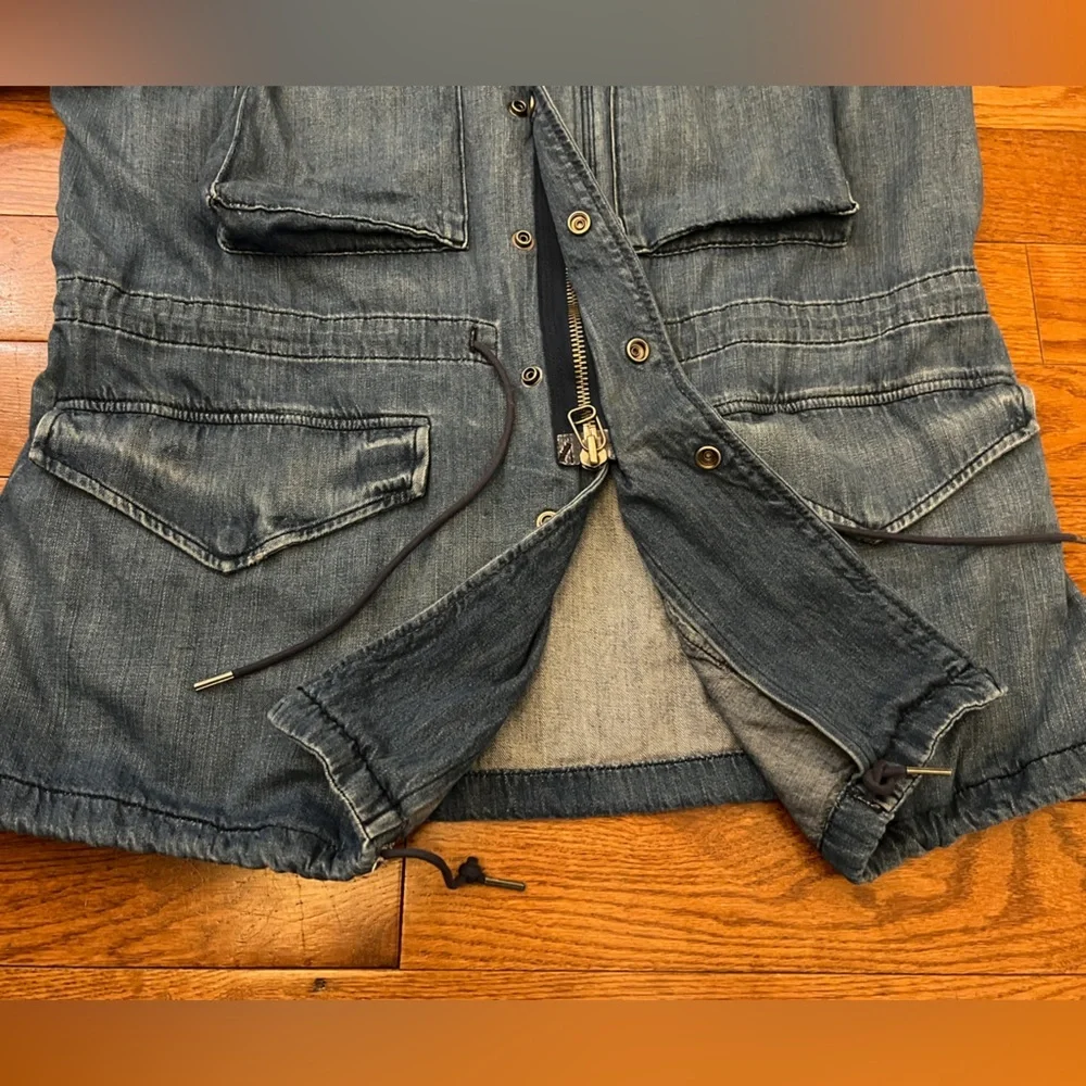 Polo Ralph Lauren - Oversized Women’s  Denim Jacket Blue Military Style Sz S - Picture 13 of 17